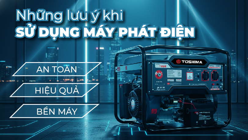 NHỮNG LƯU Ý KHI SỬ DỤNG MÁY PHÁT ĐIỆN AN TOÀN, HIỆU QUẢ VÀ BỀN MÁY